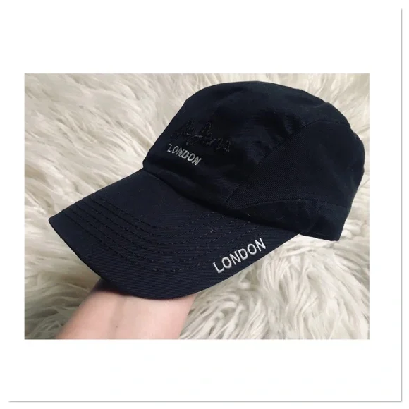 Pepe Jeans London Cap Hat Black White Embroidered Front Adjustable Back One Size - Picture 4 of 7